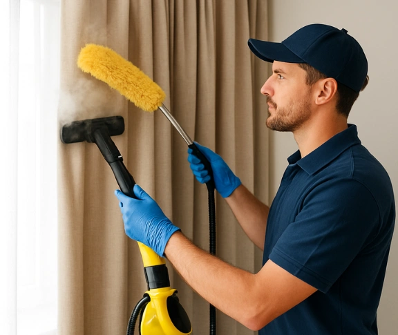 Trusted blind cleaning technician Matty Curtain Cleaning middle-park QLD