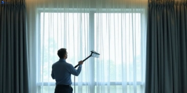 Commercial drapes cleaning service middle-park hotels offices